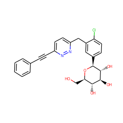 OC[C@H]1O[C@@H](c2ccc(Cl)c(Cc3ccc(C#Cc4ccccc4)nn3)c2)[C@H](O)[C@@H](O)[C@@H]1O ZINC000049037416