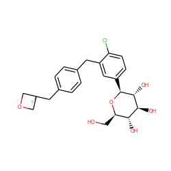 OC[C@H]1O[C@@H](c2ccc(Cl)c(Cc3ccc(CC4(F)COC4)cc3)c2)[C@H](O)[C@@H](O)[C@@H]1O ZINC000201745800