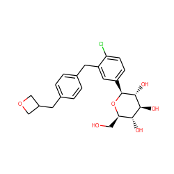 OC[C@H]1O[C@@H](c2ccc(Cl)c(Cc3ccc(CC4COC4)cc3)c2)[C@H](O)[C@@H](O)[C@@H]1O ZINC000201740559