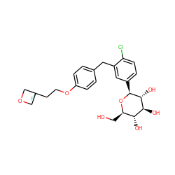 OC[C@H]1O[C@@H](c2ccc(Cl)c(Cc3ccc(OCCC4(F)COC4)cc3)c2)[C@H](O)[C@@H](O)[C@@H]1O ZINC000201742707