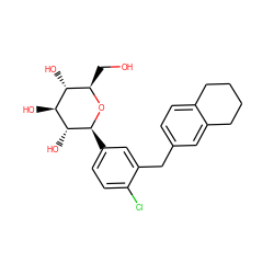 OC[C@H]1O[C@@H](c2ccc(Cl)c(Cc3ccc4c(c3)CCCC4)c2)[C@H](O)[C@@H](O)[C@@H]1O ZINC000142343724