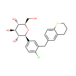 OC[C@H]1O[C@@H](c2ccc(Cl)c(Cc3ccc4c(c3)CCCS4)c2)[C@H](O)[C@@H](O)[C@@H]1O ZINC000142340597