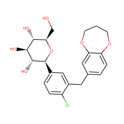 OC[C@H]1O[C@@H](c2ccc(Cl)c(Cc3ccc4c(c3)OCCCO4)c2)[C@H](O)[C@@H](O)[C@@H]1O ZINC000142262853