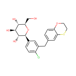 OC[C@H]1O[C@@H](c2ccc(Cl)c(Cc3ccc4c(c3)SCCO4)c2)[C@H](O)[C@@H](O)[C@@H]1O ZINC000142316862