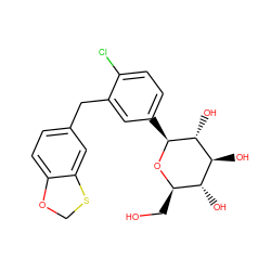 OC[C@H]1O[C@@H](c2ccc(Cl)c(Cc3ccc4c(c3)SCO4)c2)[C@H](O)[C@@H](O)[C@@H]1O ZINC000142279952