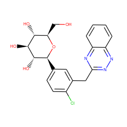 OC[C@H]1O[C@@H](c2ccc(Cl)c(Cc3nnc4ccccc4n3)c2)[C@H](O)[C@@H](O)[C@@H]1O ZINC000096173918