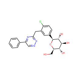 OC[C@H]1O[C@@H](c2ccc(Cl)c(Cc3nncc(-c4ccccc4)n3)c2)[C@H](O)[C@@H](O)[C@@H]1O ZINC000096173920