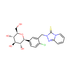 OC[C@H]1O[C@@H](c2ccc(Cl)c(Cn3nc4ccccn4c3=S)c2)[C@H](O)[C@@H](O)[C@@H]1O ZINC000096175386