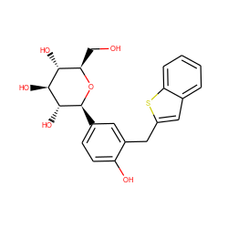 OC[C@H]1O[C@@H](c2ccc(O)c(Cc3cc4ccccc4s3)c2)[C@H](O)[C@@H](O)[C@@H]1O ZINC000084619612