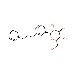 OC[C@H]1O[C@@H](c2cccc(CCCc3ccccc3)c2)[C@H](O)[C@@H](O)[C@@H]1O ZINC000033998337