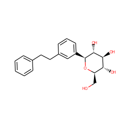 OC[C@H]1O[C@@H](c2cccc(CCc3ccccc3)c2)[C@H](O)[C@@H](O)[C@@H]1O ZINC000040423393