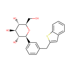 OC[C@H]1O[C@@H](c2cccc(Cc3cc4ccccc4s3)c2)[C@H](O)[C@@H](O)[C@@H]1O ZINC000038896580