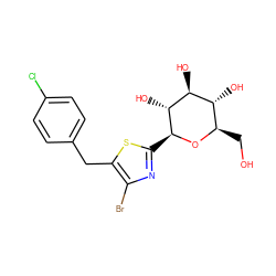 OC[C@H]1O[C@@H](c2nc(Br)c(Cc3ccc(Cl)cc3)s2)[C@H](O)[C@@H](O)[C@@H]1O ZINC000058538455