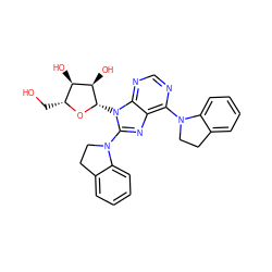 OC[C@H]1O[C@@H](n2c(N3CCc4ccccc43)nc3c(N4CCc5ccccc54)ncnc32)[C@H](O)[C@@H]1O ZINC000013643666