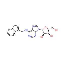 OC[C@H]1O[C@@H](n2cnc3c(NCC4=CCc5ccccc54)ncnc32)[C@H](O)[C@@H]1O ZINC000013649479