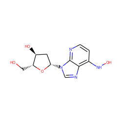 OC[C@H]1O[C@@H](n2cnc3c(NO)ccnc32)C[C@@H]1O ZINC000013822852