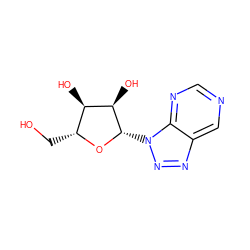 OC[C@H]1O[C@@H](n2nnc3cncnc32)[C@H](O)[C@@H]1O ZINC000034218986