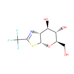 OC[C@H]1O[C@@H]2SC(C(F)(F)F)=N[C@@H]2[C@@H](O)[C@@H]1O ZINC000148053041