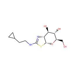 OC[C@H]1O[C@@H]2SC(NCCC3CC3)=N[C@@H]2[C@@H](O)[C@@H]1O ZINC000169711298