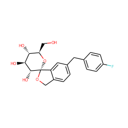 OC[C@H]1O[C@]2(OCc3ccc(Cc4ccc(F)cc4)cc32)[C@H](O)[C@@H](O)[C@@H]1O ZINC000038224810