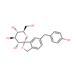 OC[C@H]1O[C@]2(OCc3ccc(Cc4ccc(O)cc4)cc32)[C@H](O)[C@@H](O)[C@@H]1O ZINC000095555965