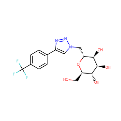 OC[C@H]1O[C@H](Cn2cc(-c3ccc(C(F)(F)F)cc3)nn2)[C@@H](O)[C@@H](O)[C@@H]1O ZINC000073195836