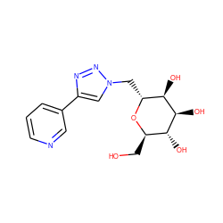 OC[C@H]1O[C@H](Cn2cc(-c3cccnc3)nn2)[C@@H](O)[C@@H](O)[C@@H]1O ZINC000073195837