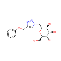 OC[C@H]1O[C@H](Cn2cc(COc3ccccc3)nn2)[C@@H](O)[C@@H](O)[C@@H]1O ZINC000073195838