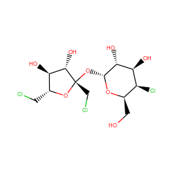 OC[C@H]1O[C@H](O[C@]2(CCl)O[C@H](CCl)[C@@H](O)[C@@H]2O)[C@H](O)[C@@H](O)[C@H]1Cl ZINC000004654665