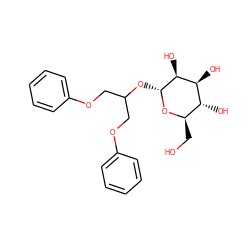 OC[C@H]1O[C@H](OC(COc2ccccc2)COc2ccccc2)[C@@H](O)[C@@H](O)[C@@H]1O ZINC000103269534