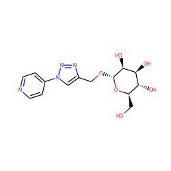 OC[C@H]1O[C@H](OCc2cn(-c3ccncc3)nn2)[C@@H](O)[C@@H](O)[C@@H]1O ZINC000073165356