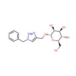 OC[C@H]1O[C@H](OCc2cn(Cc3ccccc3)nn2)[C@@H](O)[C@@H](O)[C@@H]1O ZINC000073196473