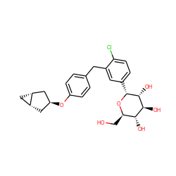 OC[C@H]1O[C@H](c2ccc(Cl)c(Cc3ccc(O[C@H]4C[C@@H]5C[C@@H]5C4)cc3)c2)[C@H](O)[C@@H](O)[C@@H]1O ZINC001772651766