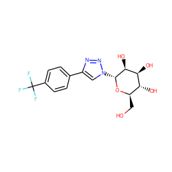 OC[C@H]1O[C@H](n2cc(-c3ccc(C(F)(F)F)cc3)nn2)[C@@H](O)[C@@H](O)[C@@H]1O ZINC000073170130