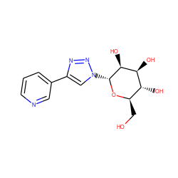 OC[C@H]1O[C@H](n2cc(-c3cccnc3)nn2)[C@@H](O)[C@@H](O)[C@@H]1O ZINC000073170131