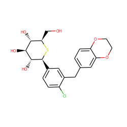 OC[C@H]1S[C@@H](c2ccc(Cl)c(Cc3ccc4c(c3)OCCO4)c2)[C@H](O)[C@@H](O)[C@@H]1O ZINC000142264324