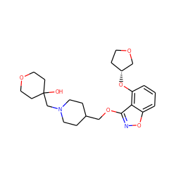 OC1(CN2CCC(COc3noc4cccc(O[C@@H]5CCOC5)c34)CC2)CCOCC1 ZINC000095577747