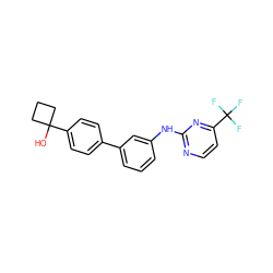 OC1(c2ccc(-c3cccc(Nc4nccc(C(F)(F)F)n4)c3)cc2)CCC1 ZINC001772649109