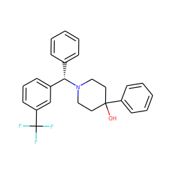 OC1(c2ccccc2)CCN([C@@H](c2ccccc2)c2cccc(C(F)(F)F)c2)CC1 ZINC000028708187