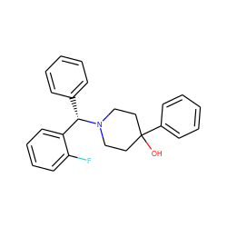 OC1(c2ccccc2)CCN([C@@H](c2ccccc2)c2ccccc2F)CC1 ZINC000028708206