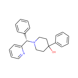 OC1(c2ccccc2)CCN([C@@H](c2ccccc2)c2ccccn2)CC1 ZINC000096901651