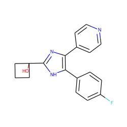 OC1(c2nc(-c3ccncc3)c(-c3ccc(F)cc3)[nH]2)CCC1 ZINC000008536510