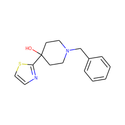 OC1(c2nccs2)CCN(Cc2ccccc2)CC1 ZINC000653719028