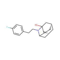 OC12C[C@@H]3CC(C[C@H](C3)C1)N2CCc1ccc(F)cc1 ZINC000101437593