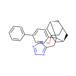 OC12CC3C[C@@H](C1)C(Cc1nnn[nH]1)(c1ccc(-c4ccccc4)cc1)[C@@H](C3)C2 ZINC000103231619