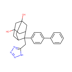 OC12CC3CC(O)(CC(C1)C3(Cc1nnn[nH]1)c1ccc(-c3ccccc3)cc1)C2 ZINC000103232201