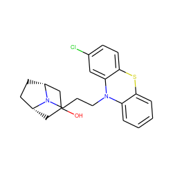 OC1C[C@@H]2CC[C@H](C1)N2CCCN1c2ccccc2Sc2ccc(Cl)cc21 ZINC000001689586