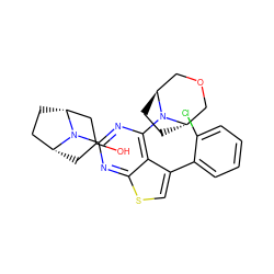 OC1C[C@@H]2CC[C@H](C1)N2c1nc(N2[C@H]3CC[C@H]2COC3)c2c(-c3ccccc3Cl)csc2n1 ZINC000653762246