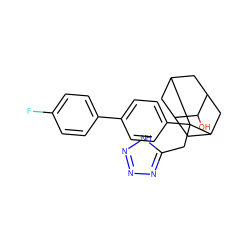 OC1C2CC3CC1CC(C2)C3(Cc1nnn[nH]1)c1ccc(-c2ccc(F)cc2)cc1 ZINC000103231595