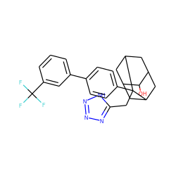 OC1C2CC3CC1CC(C2)C3(Cc1nnn[nH]1)c1ccc(-c2cccc(C(F)(F)F)c2)cc1 ZINC000103231577